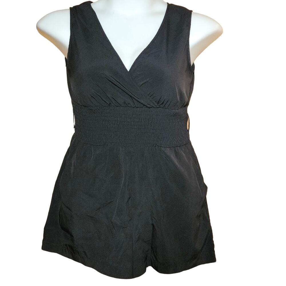 Black V Neck Romper Size Small